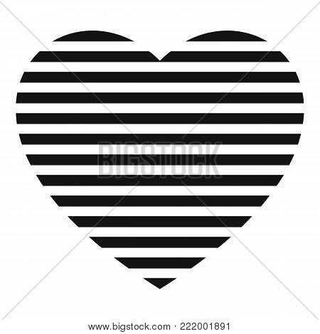 Warm heart icon. Simple illustration of warm heart vector icon for web.