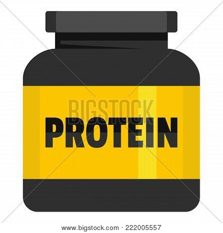 Kilogram protein icon. Flat illustration of kilogram protein vector icon for web.