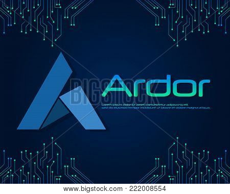 Ardor blockchain style background collection vector illustration