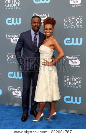 LOS ANGELES - JAN 11:  Sterling K Brown, Ryan Michelle Bathe at the 23rd Annual Critics' Choice Awards at Barker Hanger on January 11, 2018 in Santa Monica, CA