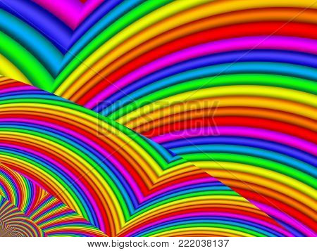 Abstract Bright Floral Background   - Fractal Art