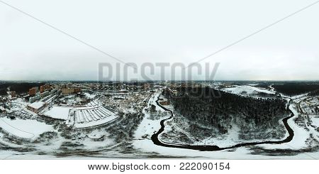 360-degree Panoramic Aerial View Of Chertanovo District, Moscow