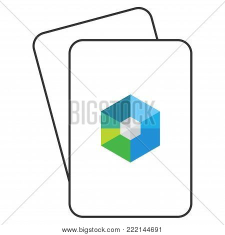 Raiblocks Currency playing cards pictograph. Vector style is gambling card with raiblocks currency symbol.