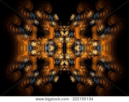 Posh Baroque Pinnate Background    - Fractal Art