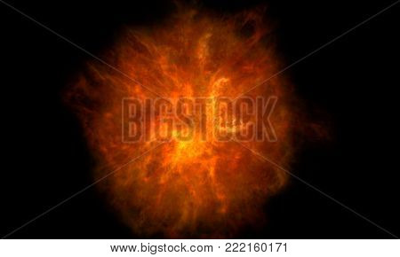 War Rafale Fire Explosion With Black Smoke