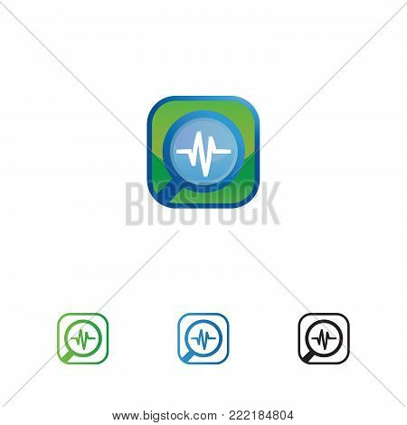 rounded corner search for health icon or logo