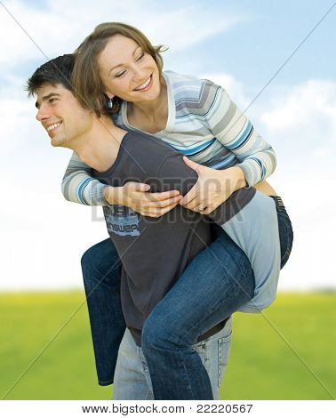 par at have det sjovt i en eng