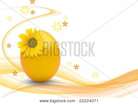 žlutou easteregg s bílým pozadím a víry pro výrobu pohlednice