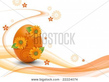 oranžové easteregg s bílým pozadím a víry pro výrobu pohlednice