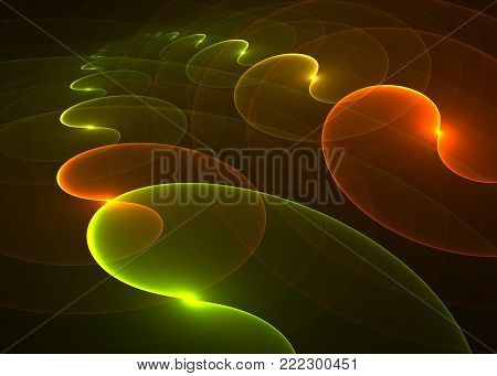 Abstract  Laminated  Glow    Background - Fractal Art
