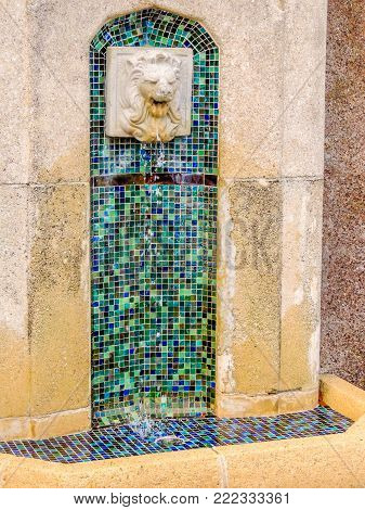 Decorative fountain in the city, Auckland, New Zealand