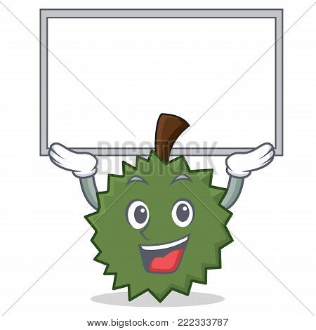 Up board Durian character cartoon style vector illustration
