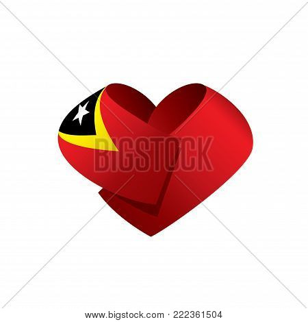east timor flag, vector illustration on a white background
