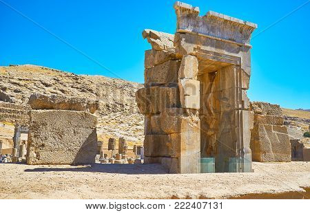 The Ancient Gate, Consisting Of The Giant Boulders Is One Of Preserved Details Of Hundred Columns Ha