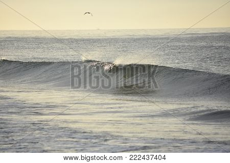 Cool waves crashing off the western coast in hendry's beach
