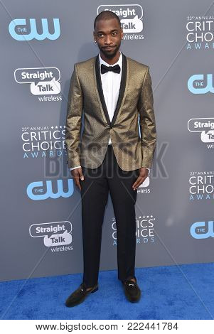 LOS ANGELES - JAN 11:  Jay Pharoah arrives for the 23rd Annual Critics' Choice Awards on January 11, 2018 in Santa Monica, CA                