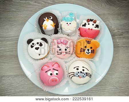 creative pastry food cakes collection funny animals for child birthday party