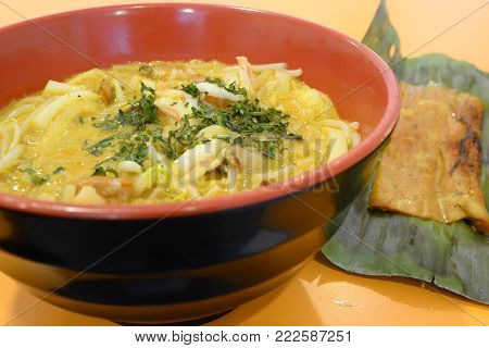 Laksa Is A Popular Dish Eaten By Chinese Communities Throughout Southeast Asia.  It Consists Of Thic