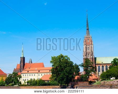 øen Tumski, Wroclaw, Polen