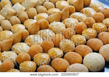 Various typical Brazilian small savory snacks