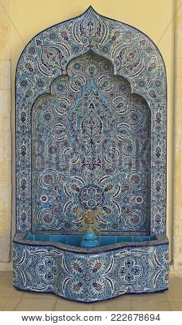 colorful fountain in arabic style in Beersheba, Israel