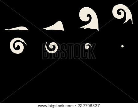 Sprite sheet of a smoke. Animation for game or cartoon. 1024x1024. Ready for games, Crytech, Unreal Engine, Real Tournament and other game engines.