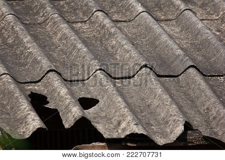 Old Roof Tiles Of House