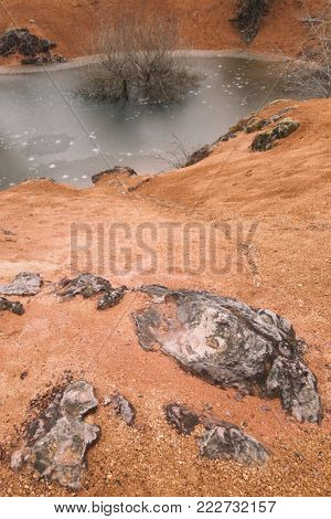 Abandoned bauxite mine. GÃ¡nt, Hungary