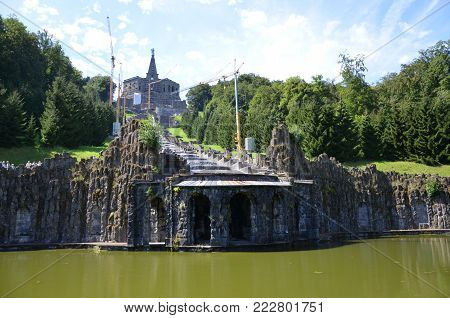 The Wilhelmshoehe Castle Park in Kassel, Germany