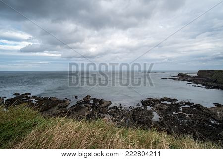 Rocky Beach Coast in Scotland, United Kingdom