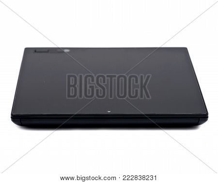 Black ultra thin smart powered portable, external cd, dvd reader writer