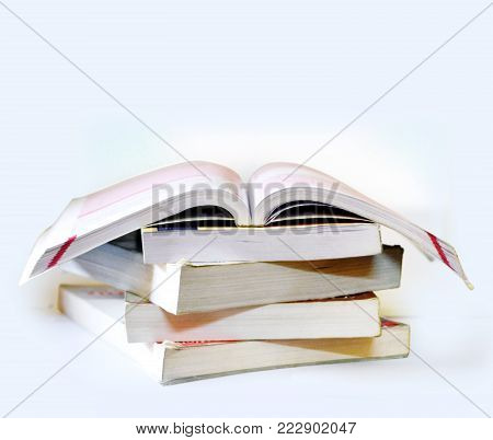 Books in white Background Study Material for Education