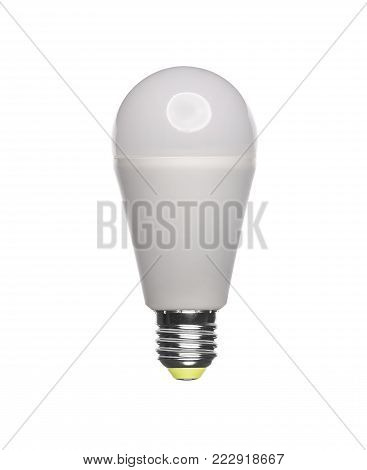 LED energy saving bulb. Light-emitting diode. Isolated on white.