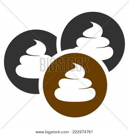 Shitcoins flat vector pictogram. An isolated icon on a white background.