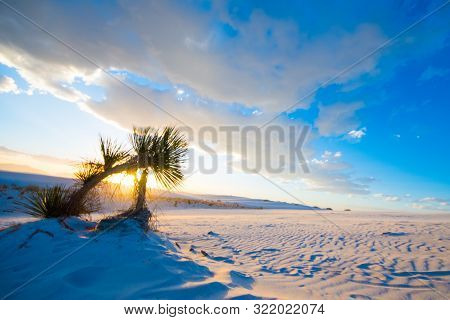 Sunset At White Sands National Monument, Alamogordo, New Mexico