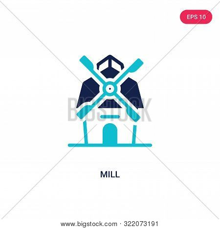 mill icon in two color design style.