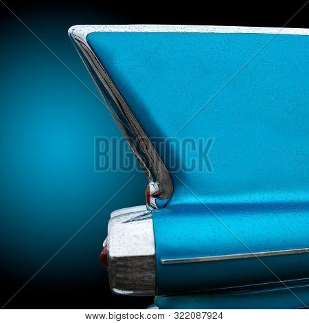 Tail Light Of A Classic American Car From The Fifties