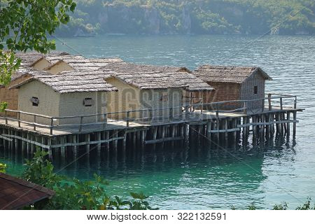 Prehistoric Pile Dwellings On The Edges Of Lake Ohrid