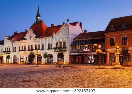 Topolcany, Slovakia - September 12, 2019: Historical Art Nouveau Town Hall In The Main Square Of Top