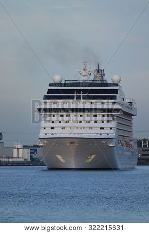 Velsen, The Netherlands August 30th, 2019: Ms Riviera Operated By Oceania Cruises, Sailing From Pass