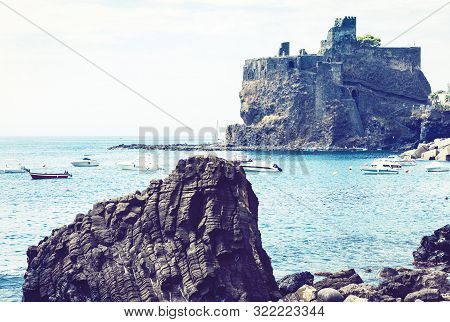 Acicastello - Ancient Norman Castle In Acitrezza, Catania, Sicily, Italy