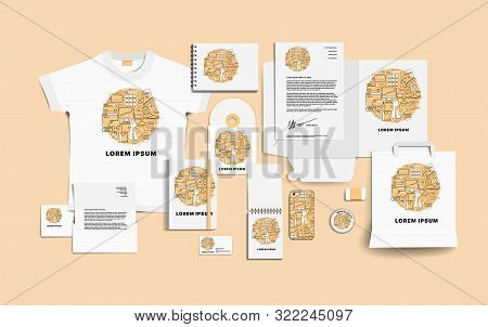 Corporate Identity Of The Company. Stock Vector Mockup Set. Template Design Elements Company. Illust