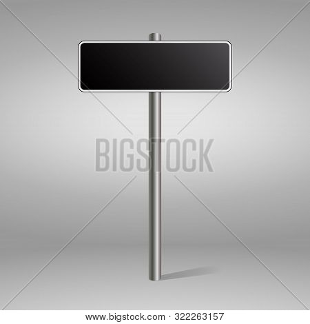 Blank Traffic Road Sign On White . Template For Your Design