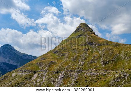 Picturesque Summer Mountain Landscape Of Durmitor National Park, Montenegro, Europe, Balkans Dinaric