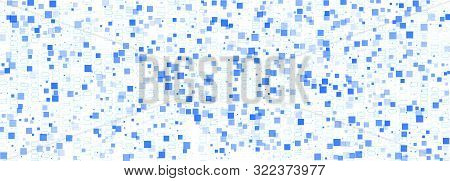 Matrix Vector. Blue Particle Background. White Information Technology. Data Software. Blue Matrix Co