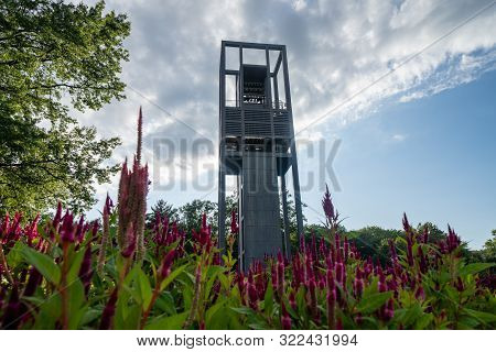 Washington, Dc - August 7, 2019: Netherlands Carillon, A 127-foot Tall Steel Tower In Arlington Ridg