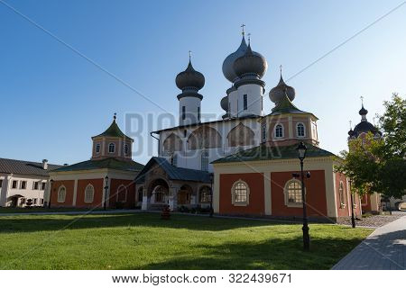 Assumption Cathedral In Tikhvin Assumption (bogorodichny Uspensky)   Monastery,  Tikhvin, Russia