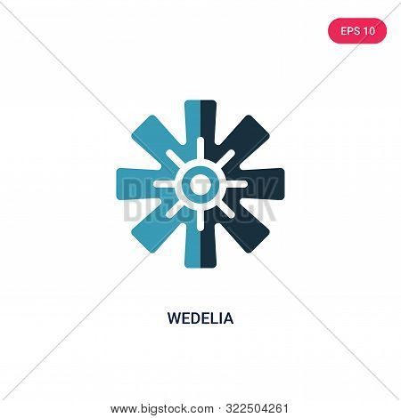 wedelia icon in two color design style.