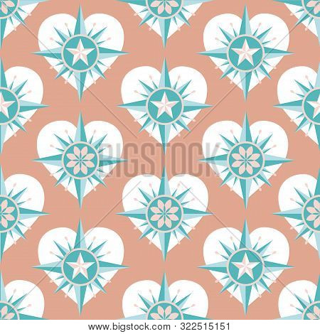 Brown Lucky Symbols Seamless Background Pattern. Different Symbols Have An Impact In Our Lives. Can 