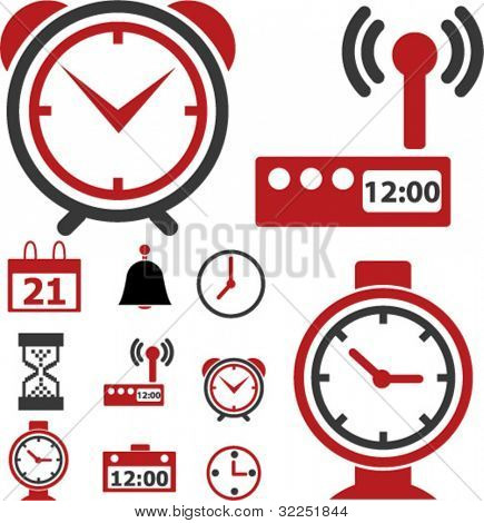 9 temps & horloge des signes. Vector
